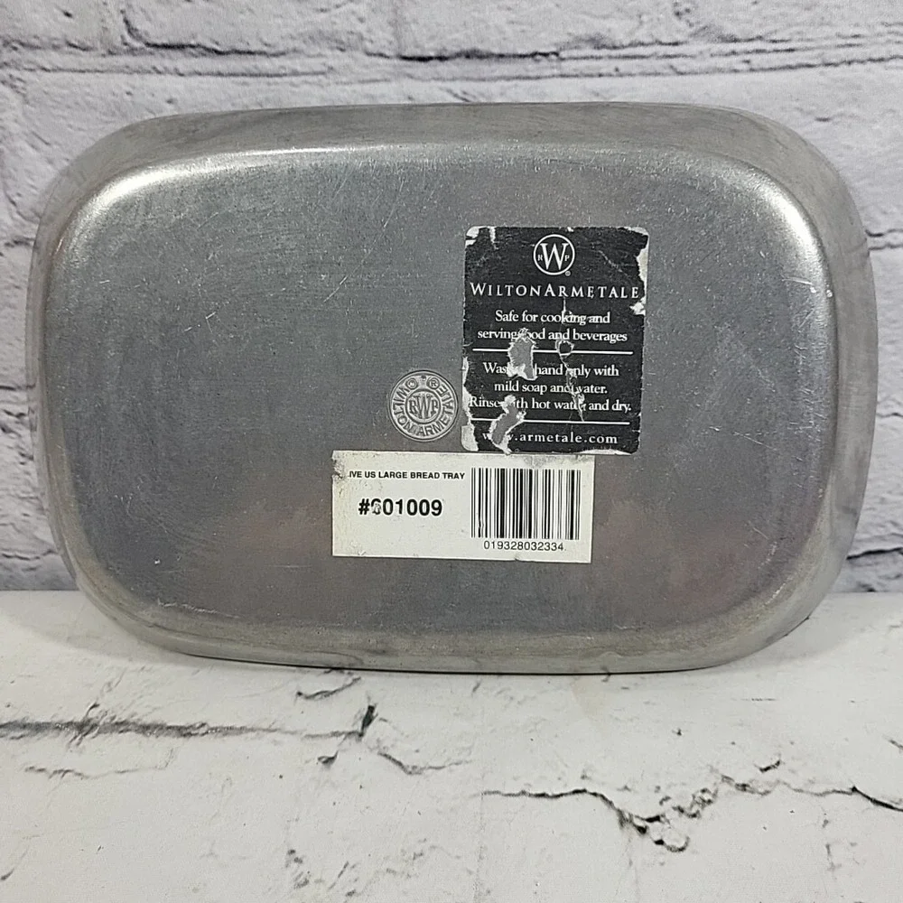 Wilton Armetale RWP Pewter Bread Tray Platter Give Us This Day Our Daily Bread